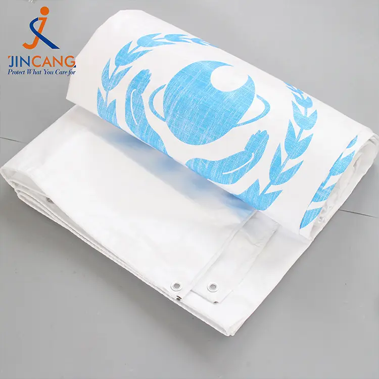 प्रिंट पे टार्पुलिन के साथ 180g सफेद