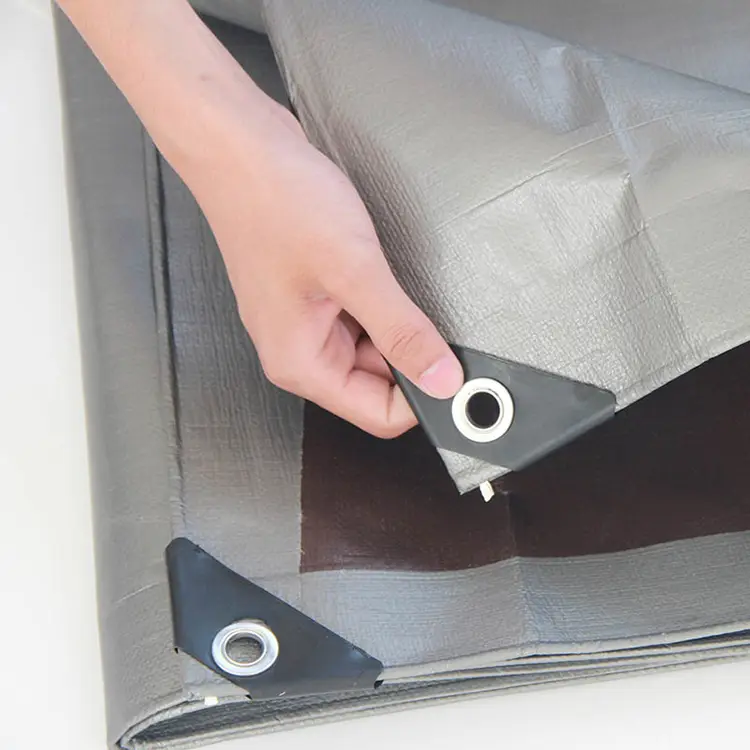 220g सिल्वर ब्राउन पे टार्पुलिन