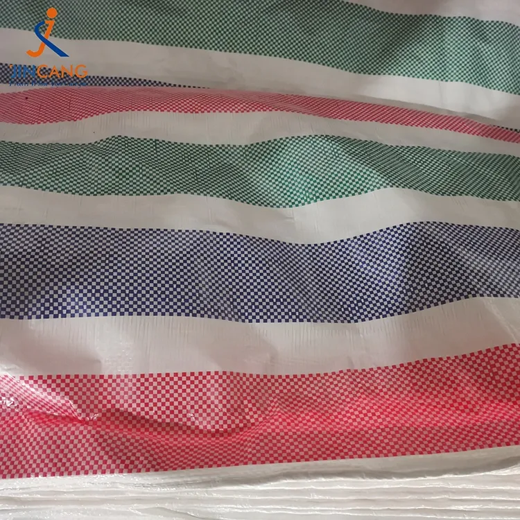 90 जीएसएम स्ट्रिप पीई तिरपाल रोल