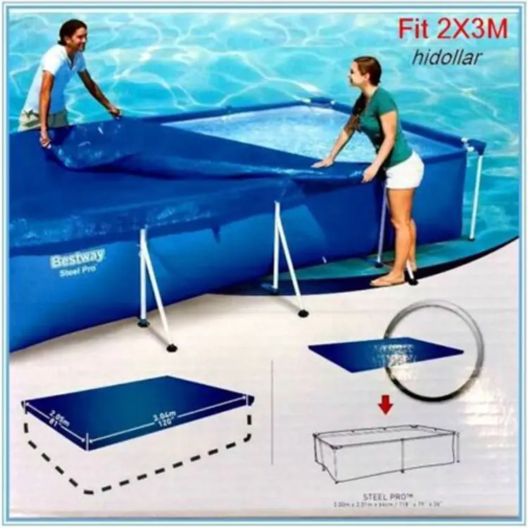 3.04m x 2.05m Rectangular Pool Cover